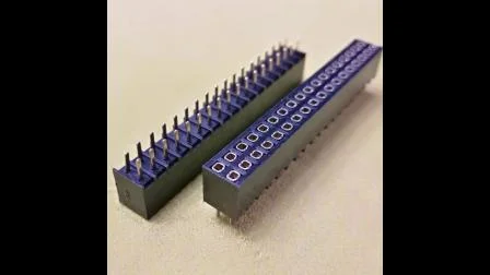 Connettore PCB con altezza passo 2,54 mm e altezza passo 2,5 mm. Intestazione pin maschio femmina diritta a doppia fila