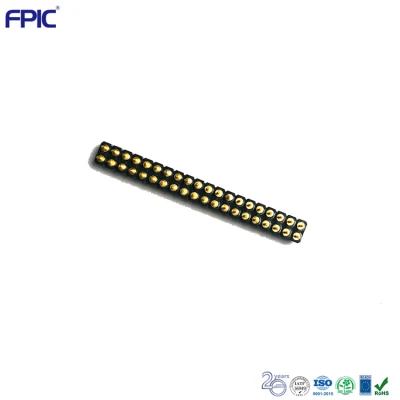 Fpic 1X40p Fila singola 40 pin 2,0 mm femmina rotonda testata pin placcata oro lavorata SIP 1X40 pin presa IC 3,0 AM